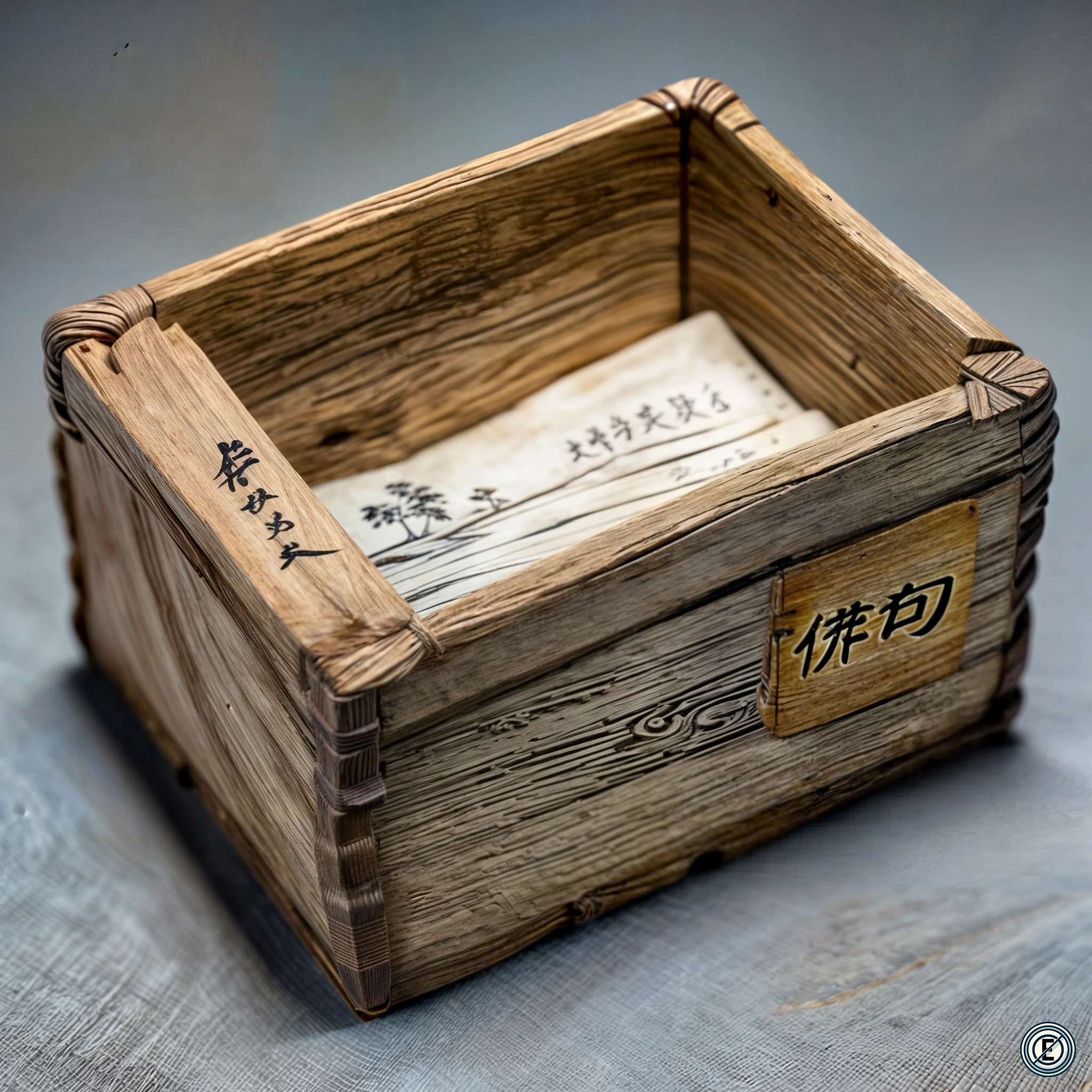 Tychonian Cover Art 001 The title image shows a wooden box with Japanese writing and a drawing inside. A small digital button shows a crossed-out E.